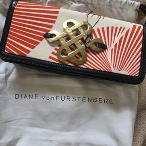 Diane von Furstenberg Red and Black Clutch (Japan)